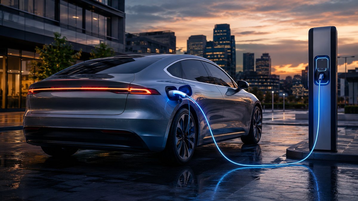 Carro elétrico carregando — desvalorização