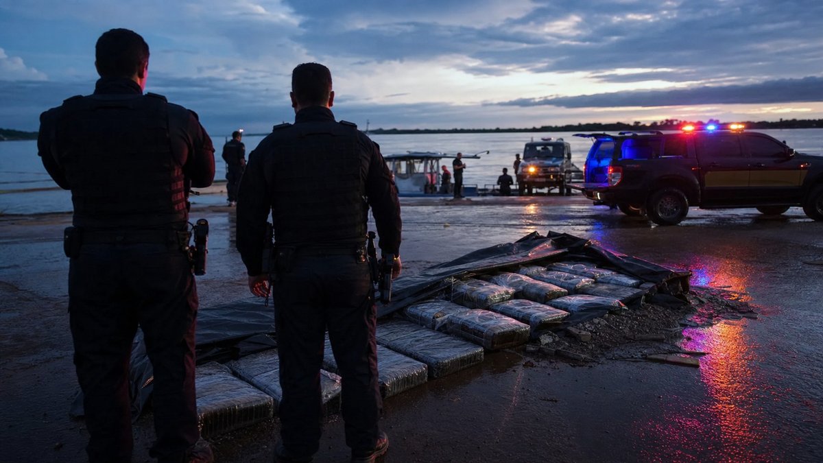 PF apreende 105 kg de maconha no Rio Paraná em Foz do Iguaçu